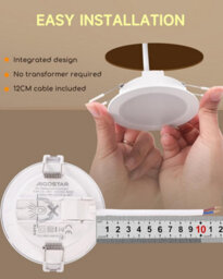 Aigostar Ip65 Bathroom Lights, 4.8W 560Lm Led Recessed Ceiling Lights 4000K, Pack Of 6 - thumbnail 4