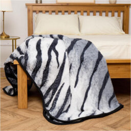 Gc Gaveno Cavailia New Leopard Skin Throw 150X200 Grey Warm & Cosy Super Comfy Blanket - thumbnail 1