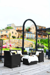 Centurion Supports Santana 4 Piece Pe Rattan 4-Seater With Cushions Garden Furniture And Coffee Table Set - thumbnail 6