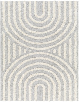 Livabliss Rodos-Modern Grey White Soft Plush Pile Living Bedroom Rug 200 X 275 Cm Easy Care, Non Shedding - image 1