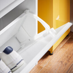 Sobuy Fsr169-W, Slim Shoe Cabinet Storage Unit 4 Flip Drawers And 2 Drawers Shoe Cupboard Shoe Rack Hallway Organiser, White - thumbnail 5