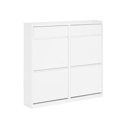Sobuy Fsr169-W, Slim Shoe Cabinet Storage Unit 4 Flip Drawers And 2 Drawers Shoe Cupboard Shoe Rack Hallway Organiser, White