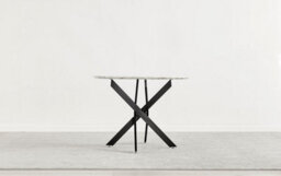 Furniturebox Uk Novara White Marble Black Leg Round Dining Table & 4 Grey Calla Black Leg Chairs - thumbnail 8