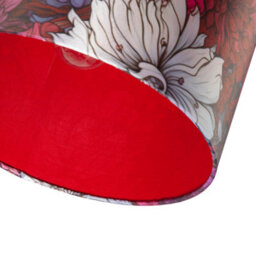 Happy Homewares Classic Red Lilac And Pink Chrysanthemum Japanese Style Lamp Shade - thumbnail 3