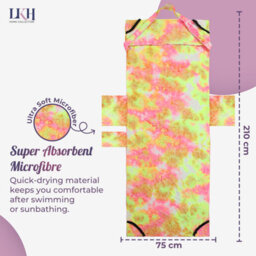 LKH Home Collection Beach Sun Lounger Towels With Pockets & Shoulder Strap Towels Microfiber Quick Dry Cover For Sun Lounger 210 X 75 Cm - thumbnail 5