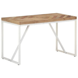 Berkfield Industrial Dining Table 120X60X76 Cm Solid Acacia And Mango Wood - thumbnail 2