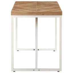 Berkfield Industrial Dining Table 120X60X76 Cm Solid Acacia And Mango Wood - thumbnail 3
