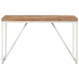 Berkfield Industrial Dining Table 120X60X76 Cm Solid Acacia And Mango Wood - thumbnail 1