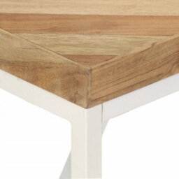 Berkfield Industrial Dining Table 120X60X76 Cm Solid Acacia And Mango Wood - thumbnail 5