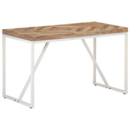 Berkfield Industrial Dining Table 120X60X76 Cm Solid Acacia And Mango Wood - thumbnail 9