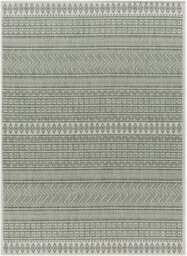 Livabliss Eagean Global Green Ivory Indoor & Outdoor Rug 160 X 230 Cm Easy To Clean, Perfect For Balcony Or Dining Room - thumbnail 1