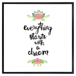 "Andrew Lee Everything Starts With A Dream (Picutre Frame) / 12X12"" / Oak" - thumbnail 8