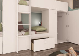Trasman Barca Bunkbed (All White) - thumbnail 2