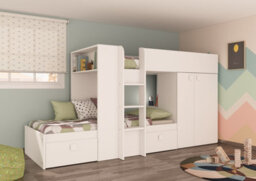 Trasman Barca Bunkbed (All White) - thumbnail 1