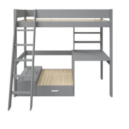 Estella Grey - High With Desk/futon (Black Futon) - thumbnail 3