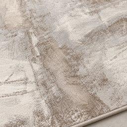 Underfoot Abstract Rug Beige Modern High Low Pile Living Room Bedroom Indoor - thumbnail 3