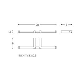 Cosmic Toilet Roll Holder, Gloss Stainless Steel, Wall-Mounted. Collection Architect S+ - thumbnail 5