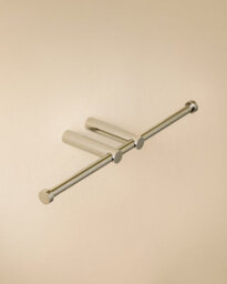 Cosmic Toilet Roll Holder, Gloss Stainless Steel, Wall-Mounted. Collection Architect S+ - thumbnail 1