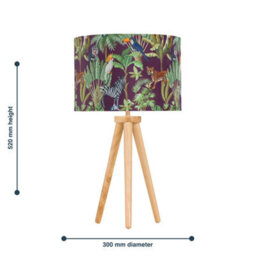 First Choice Lighting Voyage - Light Oak Table Lamp Or Bedside Light With Safari Shade - thumbnail 7