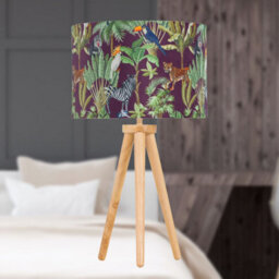 First Choice Lighting Voyage - Light Oak Table Lamp Or Bedside Light With Safari Shade - thumbnail 5