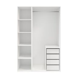GoodHome Atomia Freestanding White Particle Board Wardrobe, Clothing & Shoes Organiser (H)2250mm (W)1500mm (D)580mm - thumbnail 2