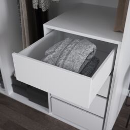 GoodHome Atomia Freestanding White Particle Board Wardrobe, Clothing & Shoes Organiser (H)2250mm (W)1500mm (D)580mm - thumbnail 4
