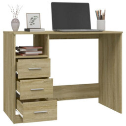Berkfield Desk With Drawers Sonoma Oak 102X50X76 Cm Engineered Wood - thumbnail 5