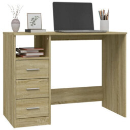 Berkfield Desk With Drawers Sonoma Oak 102X50X76 Cm Engineered Wood - thumbnail 4
