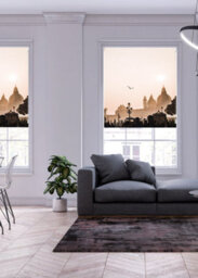 Lister Cartwright Photographic Blackout Roller Blinds For Bedroom Windows - (90 X 140 Cm) - Venice Tonal - thumbnail 2