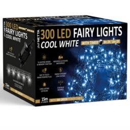 Netta Christmas Tree Lights 300 Led 15M Fairy String Lights Plug In With Timer And Memory Functions For Outdoor/indoor Use - Cool - thumbnail 1