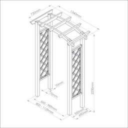 Wooden Garden Arch Starlight Arch By Zest Outdoor Living - thumbnail 4