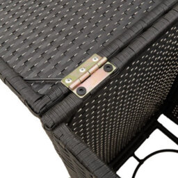 Vidaxl Propane Tank Cover Table Black 40X40X60 Cm Poly Rattan - thumbnail 9