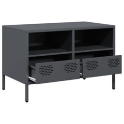 Berkfield Tv Cabinet Anthracite 68X39X43.5 Cm Cold-Rolled Steel - thumbnail 4
