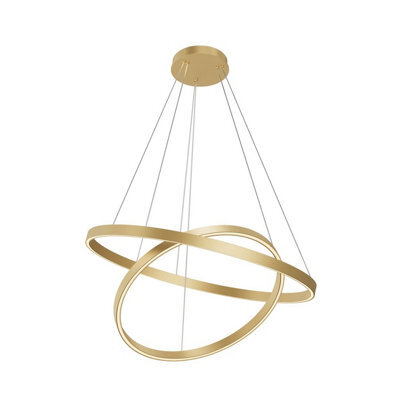Luminosa Lighting Luminosa Rim Led Pendant Ceiling Light Brass 3000-4000K Dimmable - image 1