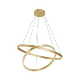 Luminosa Lighting Luminosa Rim Led Pendant Ceiling Light Brass 3000-4000K Dimmable - thumbnail 1