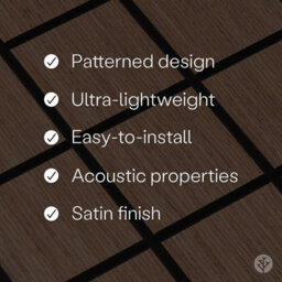 Wvh Walnut Check Geometric Wood Veneer Acoustic Felt Backing Decorative Sound-Absorbing Solution For Homes, Offices, And Studios - thumbnail 3