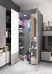 Arte Pok Spacious  Walk-In Wardrobe - Left (H1930mm X W1300mm X D930mm) - Children's Bedroom Furniture - thumbnail 2