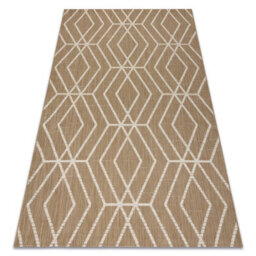 RugsX Flat 48956265 Sisal Carpet Geometric - Natural Beige Straw Color, String 160X230 Cm - thumbnail 4