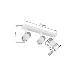 Luminosa Lighting Luminosa Brisbon Ceiling Spotlight Bar White Matt 3X Gu10 - thumbnail 6