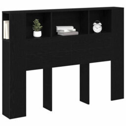 Walplus Headboard Cabinet Black Oak 140 X 19 X 104.5 Cm Engineered Wood - thumbnail 3