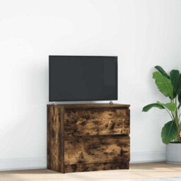 Berkfield Tv Cabinet Smoked Oak 60X35X54 Cm Engineered Wood - thumbnail 1