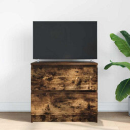 Berkfield Tv Cabinet Smoked Oak 60X35X54 Cm Engineered Wood - thumbnail 3