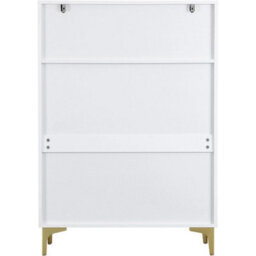 3+2 White Drawer Chest With Gold Handles - thumbnail 5