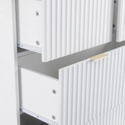 3+2 White Drawer Chest With Gold Handles - thumbnail 4