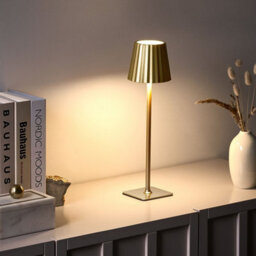 Wyld And Coco Luminalux Wireless Table Lamp Gold Usb-C Rechargeable, Portable Indoor Outdoor Lighting - thumbnail 2