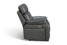 Faux Leather Grey 1 Seater Electric Recliner Chair Venetian - thumbnail 5