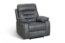 Faux Leather Grey 1 Seater Electric Recliner Chair Venetian - thumbnail 4