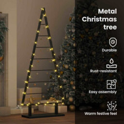 Vidaxl Metal Christmas Tree With Stand Black 125.5 Cm Steel - thumbnail 7