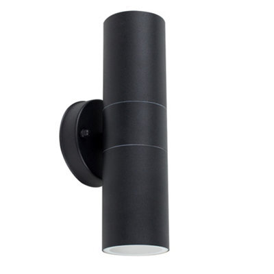 Valuelights Up Down Black Outdoor Garden Stainless Steel Wall Light - image 1