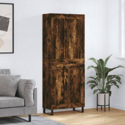 Berkfield Elegant Highboard Smoked Oak 69.5X34X180 Cm Engineered Wood - thumbnail 2